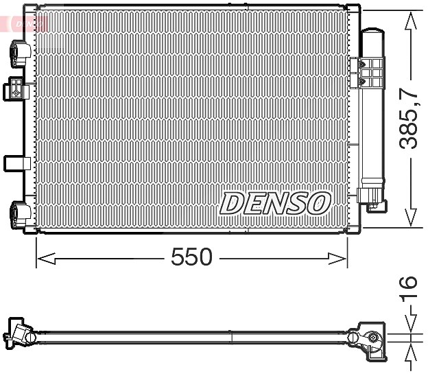 Denso Kondensator, Klimaanlage [Hersteller-Nr. DCN10044] für Ford