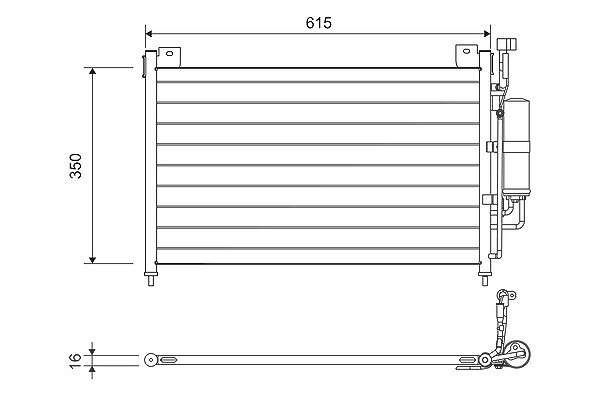 Valeo Kondensator, Klimaanlage [Hersteller-Nr. 814038] für Mazda