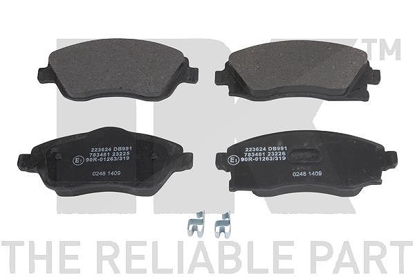 Nk Bremsbelagsatz Vorderachse [Hersteller-Nr. 223624] für Vauxhall, Opel