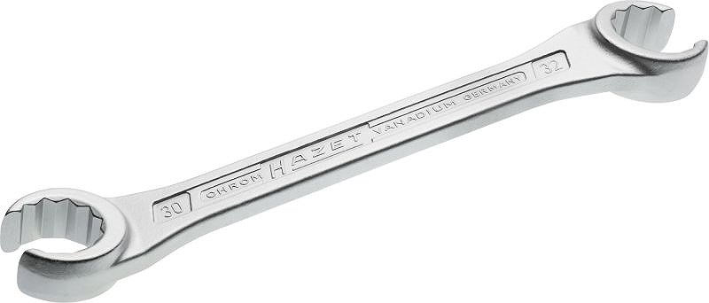 Hazet Doppel-Ringschlüssel - offen - Doppel-Sechskant Profil - 30x32 mm [Hersteller-Nr. 612-30X32]