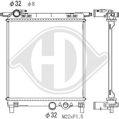 Diederichs Kühler, Motorkühlung [Hersteller-Nr. DCM3469] für Skoda, Seat, VW