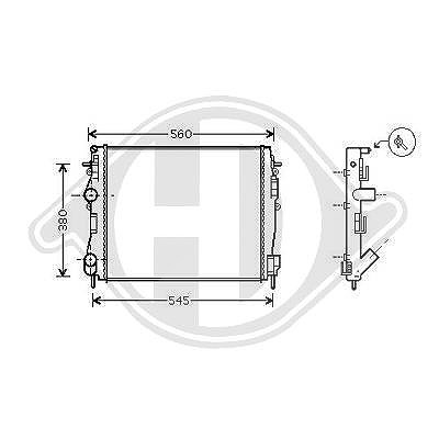 Diederichs Kühler, Motorkühlung [Hersteller-Nr. DCM2925] für Renault, Peugeot, Nissan