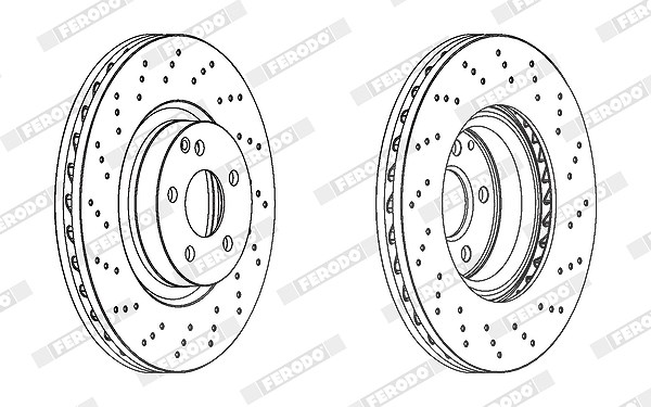 Ferodo 1x Bremsscheibe [Hersteller-Nr. DDF1769C-1] für Mercedes-Benz