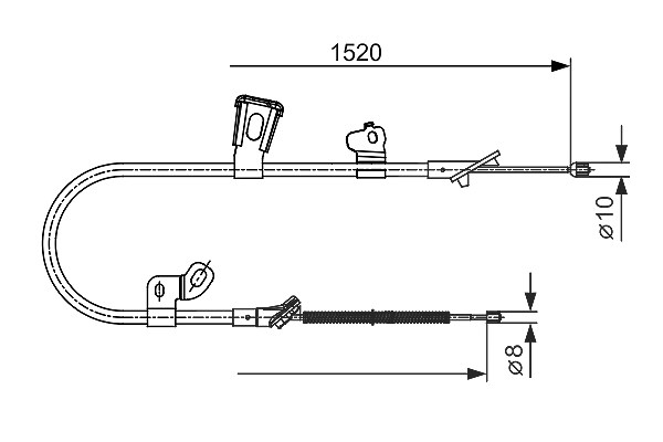 Bosch Seilzug, Feststellbremse [Hersteller-Nr. 1987477918] für Toyota