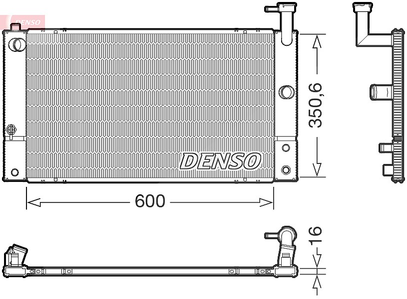 Denso Kühler, Motorkühlung [Hersteller-Nr. DRM50133] für Toyota