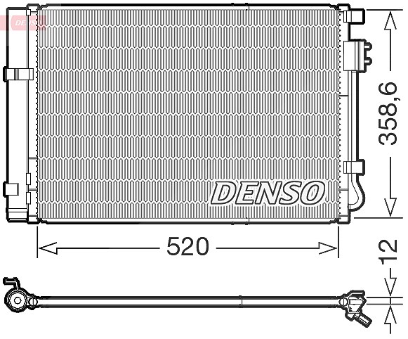 Denso Kondensator, Klimaanlage [Hersteller-Nr. DCN41011] für Hyundai, Kia