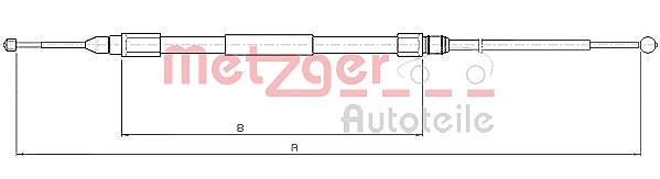 Metzger Autoteile Seilzug, Feststellbremse [Hersteller-Nr. 10.4268] für BMW