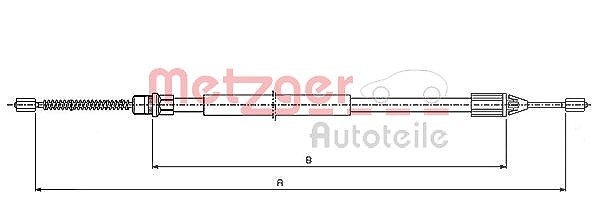 Metzger Autoteile Seilzug, Feststellbremse [Hersteller-Nr. 10.6543] für Renault