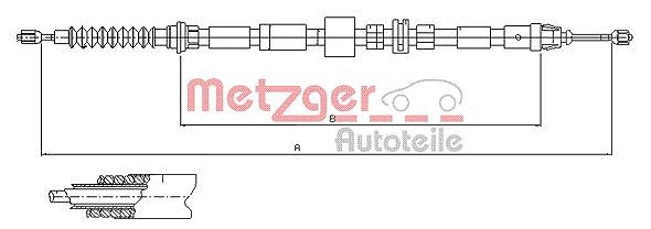 Metzger Autoteile Seilzug, Feststellbremse [Hersteller-Nr. 11.5512] für Ford