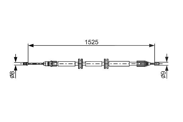 Bosch Seilzug, Feststellbremse [Hersteller-Nr. 1987482142] für Renault