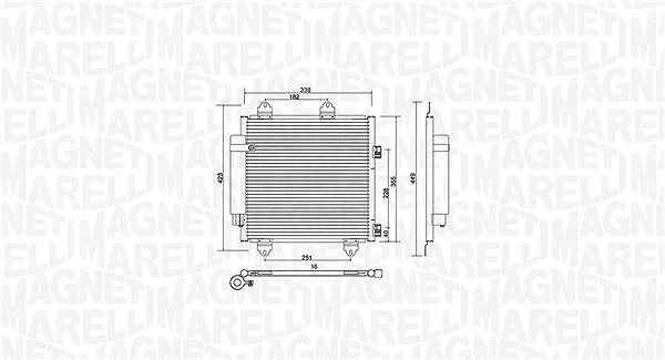 Magneti Marelli Kondensator, Klimaanlage [Hersteller-Nr. 350203753000] für Citroën, Toyota, Peugeot