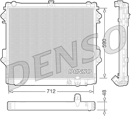 Denso Kühler, Motorkühlung [Hersteller-Nr. DRM50074] für Toyota