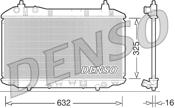 Denso Kühler, Motorkühlung [Hersteller-Nr. DRM40031] für Honda