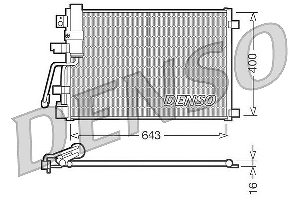 Denso Kondensator, Klimaanlage [Hersteller-Nr. DCN46003] für Nissan