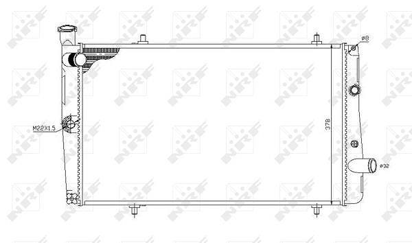 Nrf Kühler, Motorkühlung [Hersteller-Nr. 54669] für Peugeot