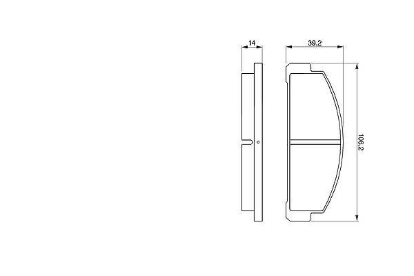 Bosch Bremsbelagsatz, Scheibenbremse [Hersteller-Nr. 0986424058] für Mazda