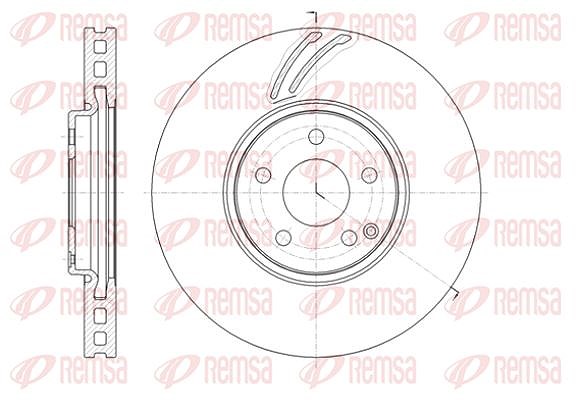 Kawe 1x Bremsscheibe [Hersteller-Nr. 6140510] für Mercedes-Benz