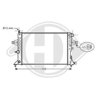 Diederichs Kühler, Motorkühlung [Hersteller-Nr. DCM2639] für Opel