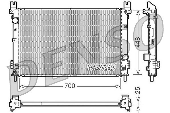 Denso Kühler, Motorkühlung [Hersteller-Nr. DRM06001] für Chrysler