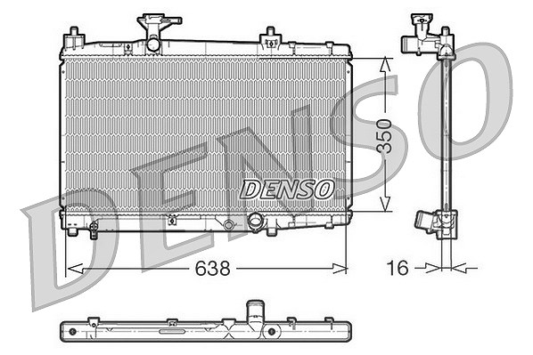 Denso Kühler, Motorkühlung [Hersteller-Nr. DRM50007] für Toyota