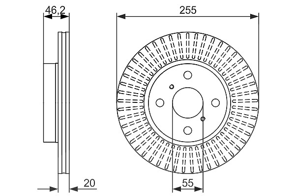 Bosch Bremsscheibe [Hersteller-Nr. 0986479616] für Toyota