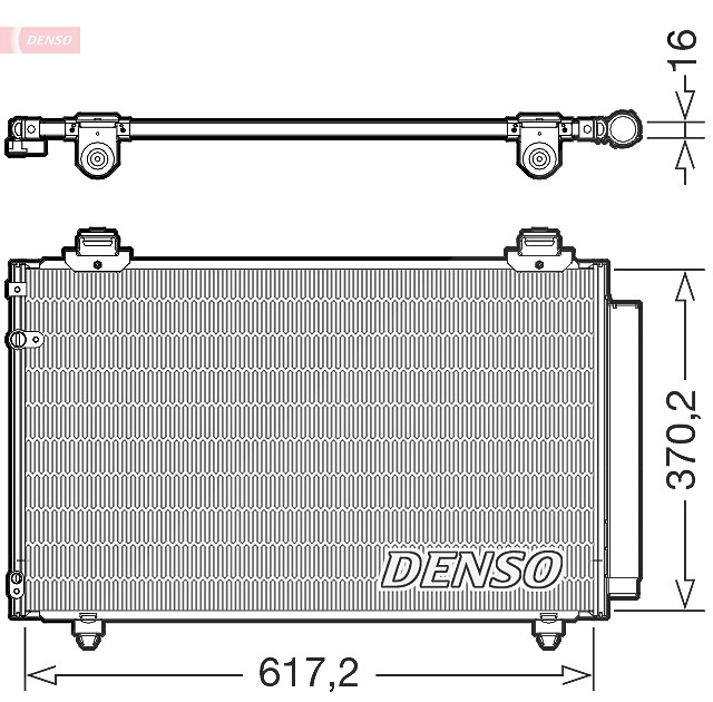 Denso Kondensator, Klimaanlage [Hersteller-Nr. DCN50112] für Toyota