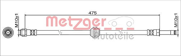 Metzger Autoteile Bremsschlauch [Hersteller-Nr. 4111773] für Mercedes-Benz