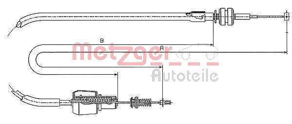 Metzger Autoteile Gaszug [Hersteller-Nr. 11.1247] für Opel