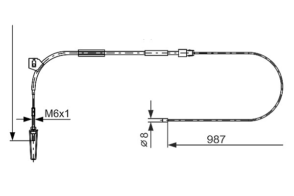 Bosch Seilzug, Feststellbremse [Hersteller-Nr. 1987477962] für Mercedes-Benz