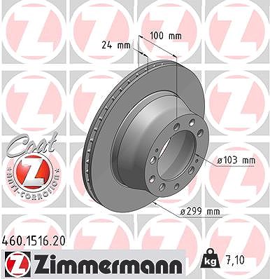 Zimmermann Bremsscheibe [Hersteller-Nr. 460.1516.20] für Porsche