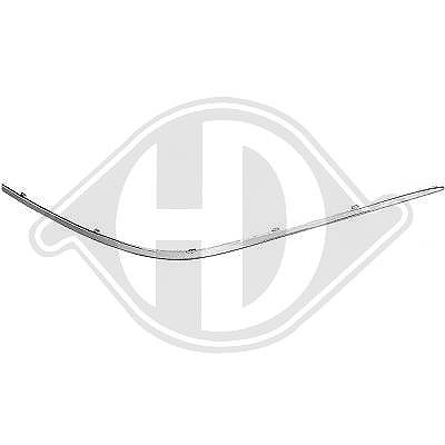 Diederichs Zier-/Schutzleiste, Stoßfänger [Hersteller-Nr. 1614165] für Mercedes-Benz