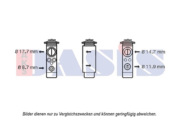 Aks Dasis Expansionsventil, Klimaanlage [Hersteller-Nr. 840215N] für Opel