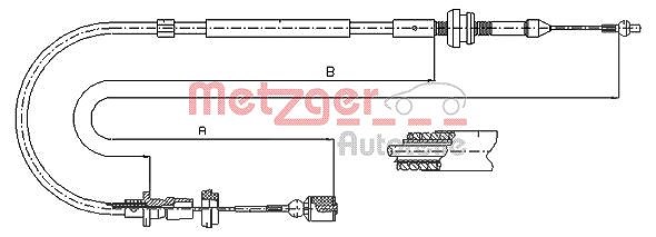Metzger Autoteile Gaszug [Hersteller-Nr. 10.0861] für VW