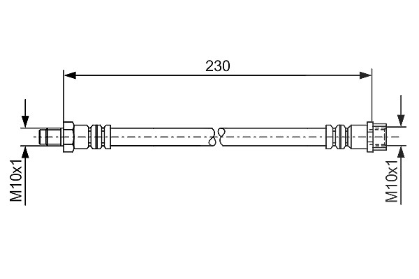 Bosch Bremsschlauch [Hersteller-Nr. 1987476083] für Mercedes-Benz