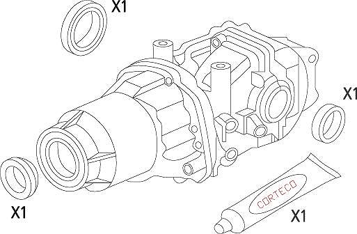 Corteco Dichtungssatz, Differential ERSTAUSRÜSTERQUALITÄT [Hersteller-Nr. 19536172] für Honda