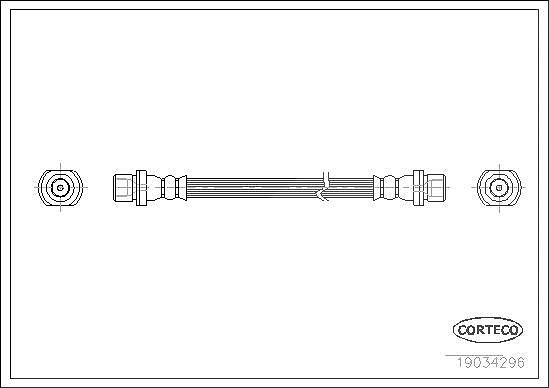 Corteco Bremsschlauch ERSTAUSRÜSTERQUALITÄT [Hersteller-Nr. 19034296] für Toyota