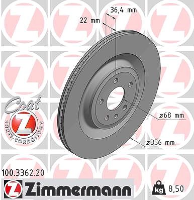 Zimmermann Bremsscheibe [Hersteller-Nr. 100.3362.20] für Audi