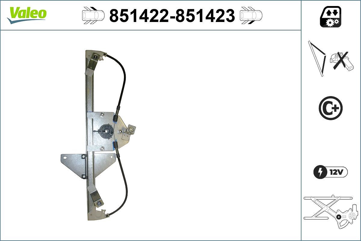 Valeo Fensterheber [Hersteller-Nr. 851422] für Nissan
