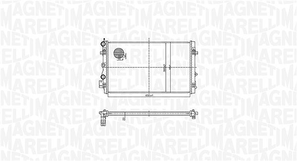 Magneti Marelli Kühler, Motorkühlung [Hersteller-Nr. 350213167900] für Audi, Seat, VW, Skoda
