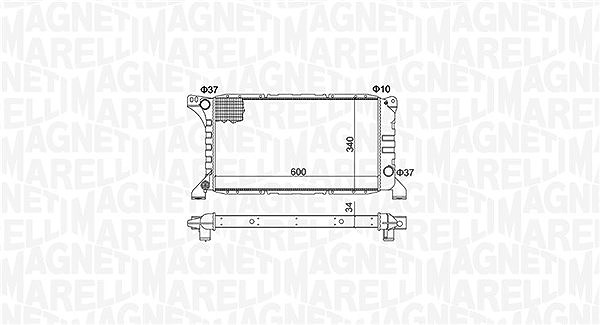 Magneti Marelli Kühler, Motorkühlung [Hersteller-Nr. 350213193500] für Peugeot