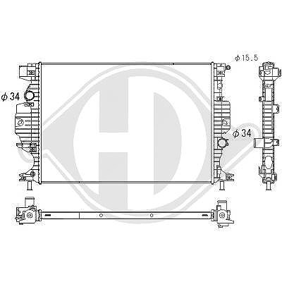 Diederichs Kühler, Motorkühlung [Hersteller-Nr. DCM3933] für Ford