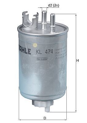 Mahle Kraftstofffilter [Hersteller-Nr. KL474] für Fiat