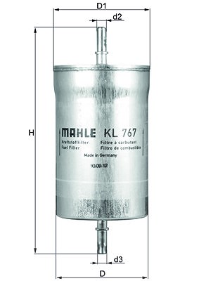 Mahle Kraftstofffilter [Hersteller-Nr. KL767] für Seat
