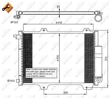 Nrf Kondensator mit Trockner [Hersteller-Nr. 35907] für Subaru, Suzuki