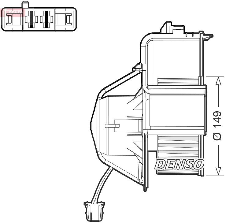 Denso Innenraumgebläse [Hersteller-Nr. DEA05007] für BMW
