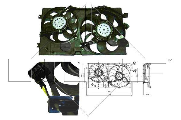 Nrf Lüfter, Motorkühlung [Hersteller-Nr. 47403] für VW, Skoda