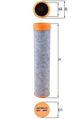 Mahle Sekundärluftfilter [Hersteller-Nr. LXS7045]