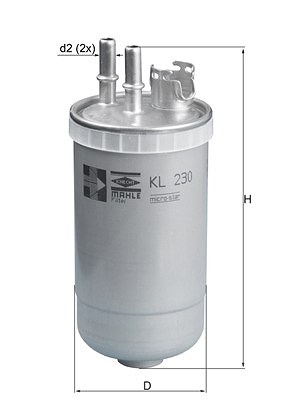 Mahle Kraftstofffilter [Hersteller-Nr. KL230] für Ford