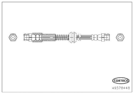 Corteco Bremsschlauch ERSTAUSRÜSTERQUALITÄT [Hersteller-Nr. 49378448] für VW