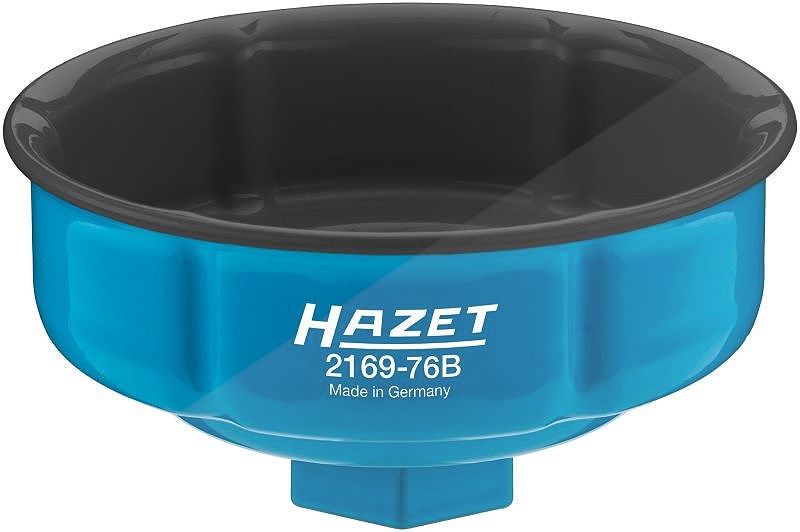 Hazet Ölfilter-Schlüssel - Vierkant 1/2 - Rillenprofil - 85.6 mm [Hersteller-Nr. 2169-76B]